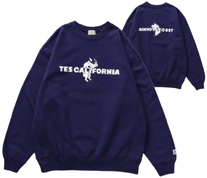 TES04_FH-25374305　CALIFORNIA FLOCK CREW NECK SWEAT