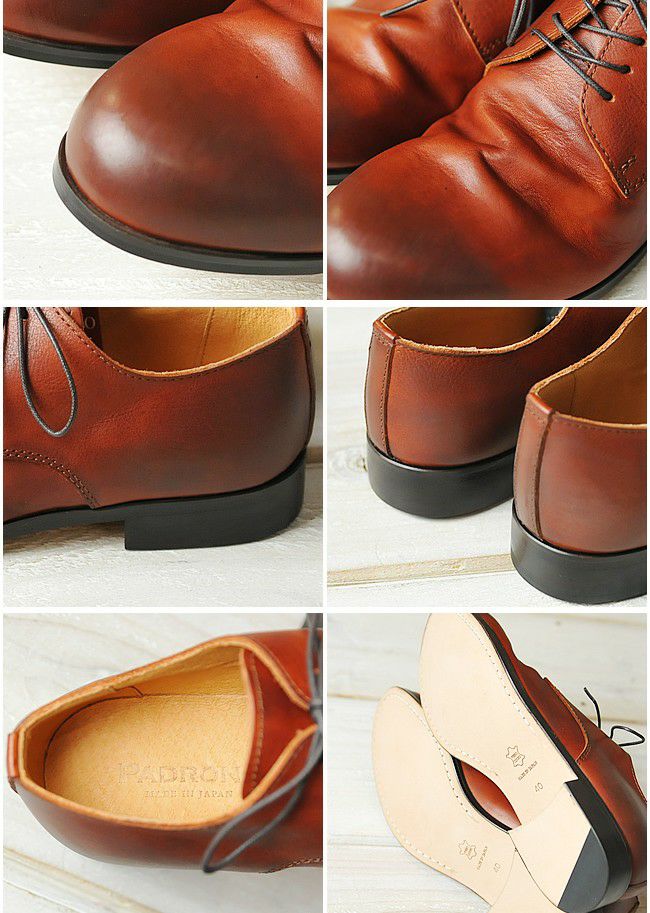 【極美品】PADRONE パドローネ　ダービシューズ　JACK ジャック　41 PADRONE（パドローネ）DERBY PLAIN TOE SHOES / JACK（ダービー