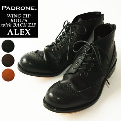 【PADRONE/パドローネ】 WINGTIP BACK ZIP BOOTS・PU8054-1138