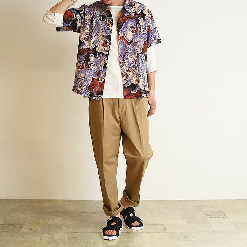 サンサーフ　SUN SURF アロハシャツ 虎✖️バンブー　Sサイズ SUNSURF/サンサーフ】SPECIAL EDITION “ONE HUNDRED TIGERS （百