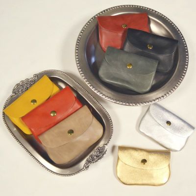 【HAWK COMPANY/ホークカンパニー】ソフトレザーフラップ付きコインケース・3451・3410