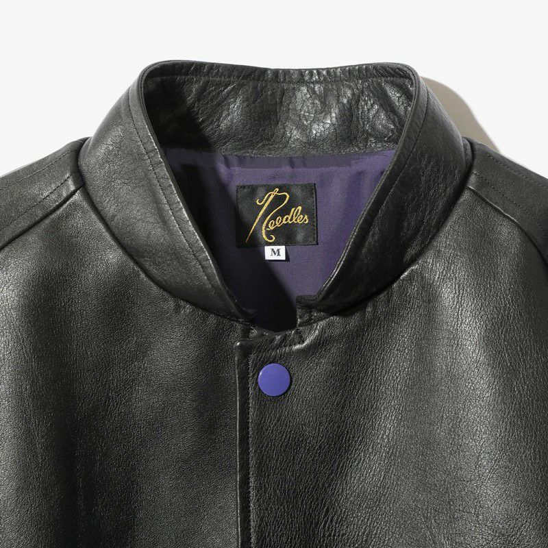 NEEDLES/ニードルズ】LETTERMAN JACKET - COWHIDE LTHR・NS078(M・Lサイズ)