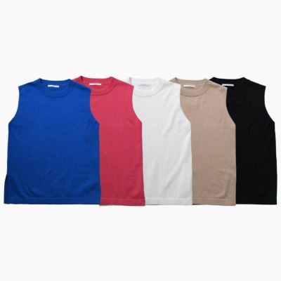 【JOHNBULL/ジョンブル】ドライコットンノースリーブニット・JL241N08