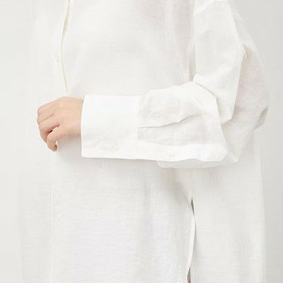 Mila Owen◆長袖シャツ/FREE/レーヨン/WHT/無地/09WFB242923/フレンチリネンオーバーテールシャツ Amazon | [ミラオーウェン] フレンチリネンオーバーテールシャツ