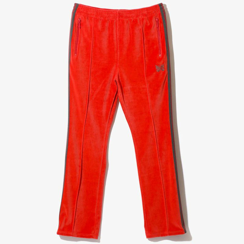 Needles ベロア　RED Sサイズ Needles ニードルス トラック パンツ ベロア レッド系 XS【中古