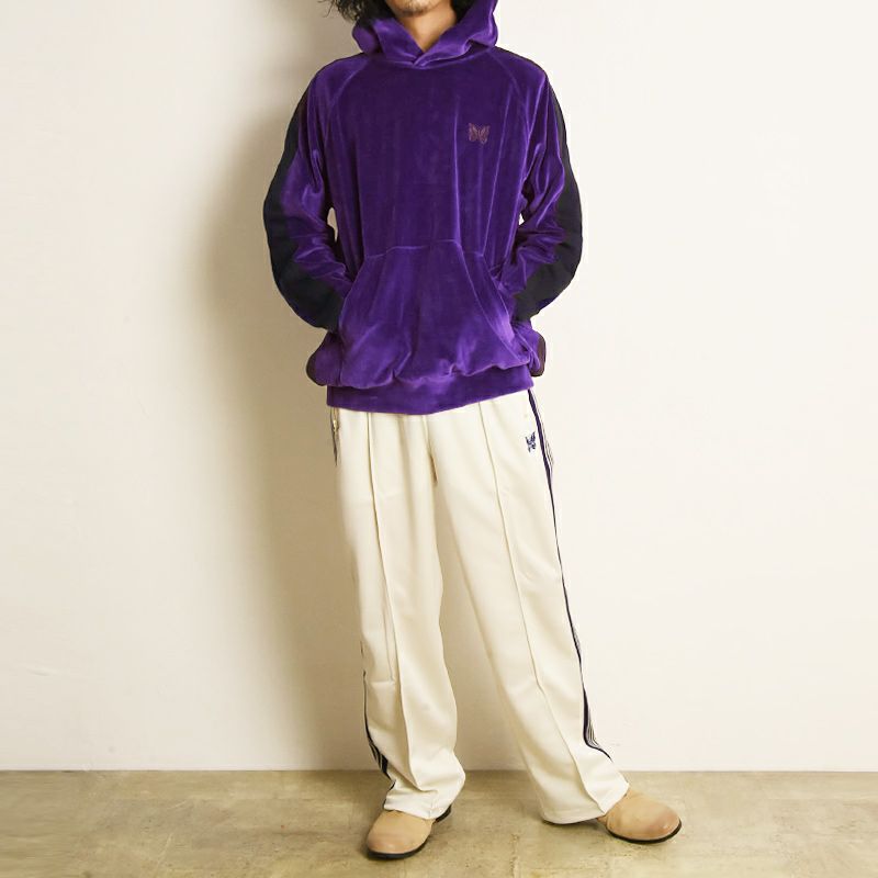 TRACK HOODY C/PE VELOUR トラックフーディ ニードルズ Track Hoody - C/Pe Velour | NEEDLES