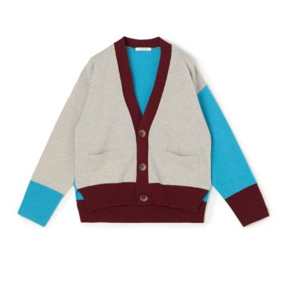 【MACPHEE/マカフィー】NZ LAMB 9G Vネックカーディガン・120244022040