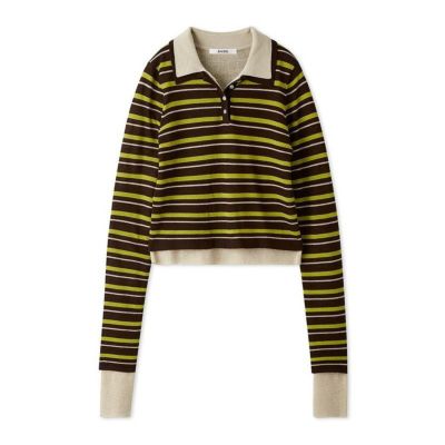 【SNIDEL/スナイデル】Sustainableレイヤードポロニットプルオーバー・SWNT245096