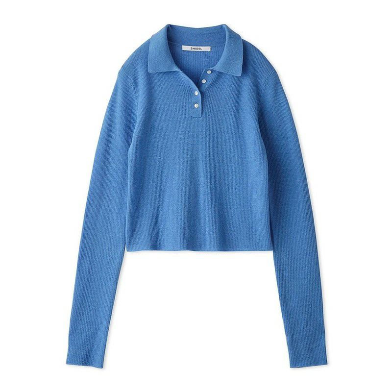 SNIDEL/スナイデル】Sustainableレイヤードポロニットプル