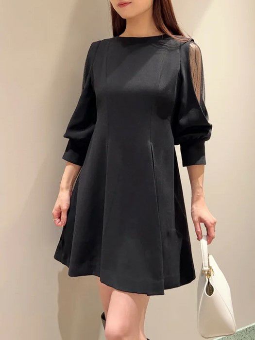 【週末限定値下げ❣️】snidelシアーショルダーミニワンピース SNIDEL/スナイデル】シアーショルダーミニワンピース・SWFO245062