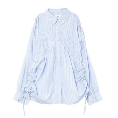 【Ungrid/アングリッド】サイドギャザーシャーリングシャツ・12510411601