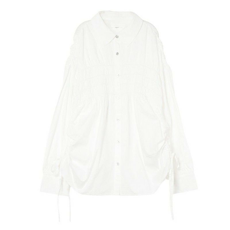 Ungrid/アングリッド】サイドギャザーシャーリングシャツ