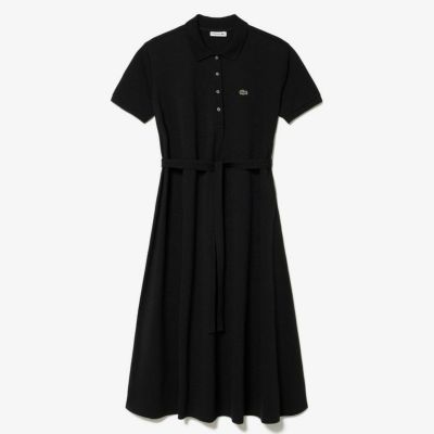 【LACOSTE/ラコステ】ウィメンズ 鹿の子地マキシ丈ドレス・EF024J