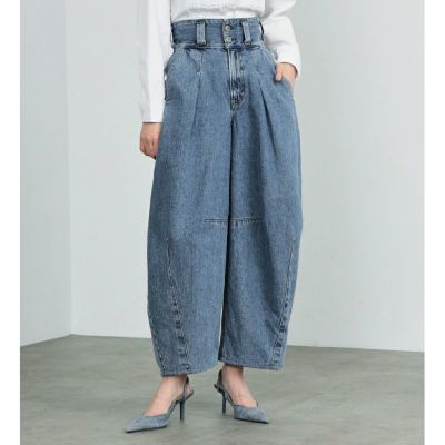 【atelier SOMETHING/アトリエサムシング】TLEB BALLOON DENIM PANTS(カーブデニムパンツ)・SA1008