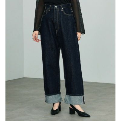 【atelier SOMETHING/アトリエサムシング】SUPER HIRISE WIDE PANTS(スーパーハイライズワイドストレートデニムパンツ)・SA1000