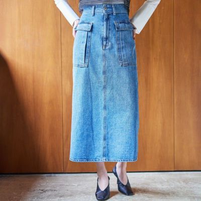 【atelier SOMETHING/アトリエサムシング】BIG POCKET SKIRT(ビッグポケットデニムスカート)・SA1603