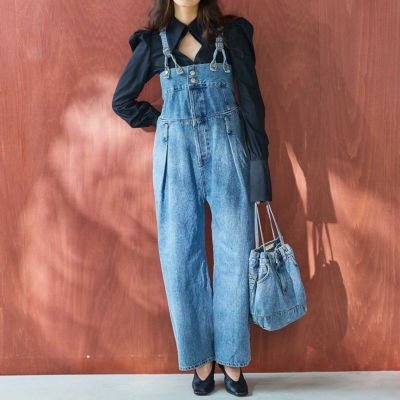 【atelier SOMETHING/アトリエサムシング】LACE UP SALOPETTE(レースアップサロペット)/オールインワン・SA1903