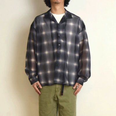 【Many men many minds/メニーメンメニ―マインズ】オンブレ―チェックメッシュシャツ・M2515050
