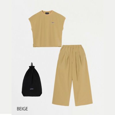 【THOUSAND MILE/サウザンドマイル】FRENCH SLEEVE SHIRT&WIDE PANTS SET(フレンチスリーブTシャツ・ワイドパンツセット)・TM251NP00042
