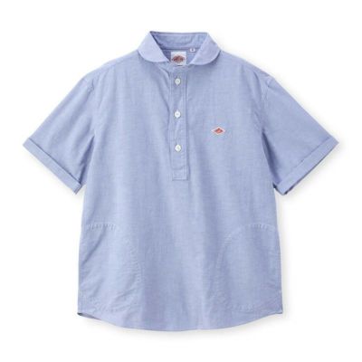 【DANTON/ダントン】MEN'S OXFORD ROUND COLLAR SHORT SLEEVE PULLOVER SHIRT(ラウンドカラー半袖プルオーバーシャツ)・#DT-B0284 SOX