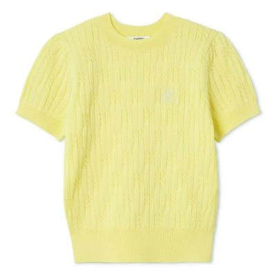 【SNIDEL/スナイデル】Sustainableワンポイントニットプルオーバー・SWNT252130