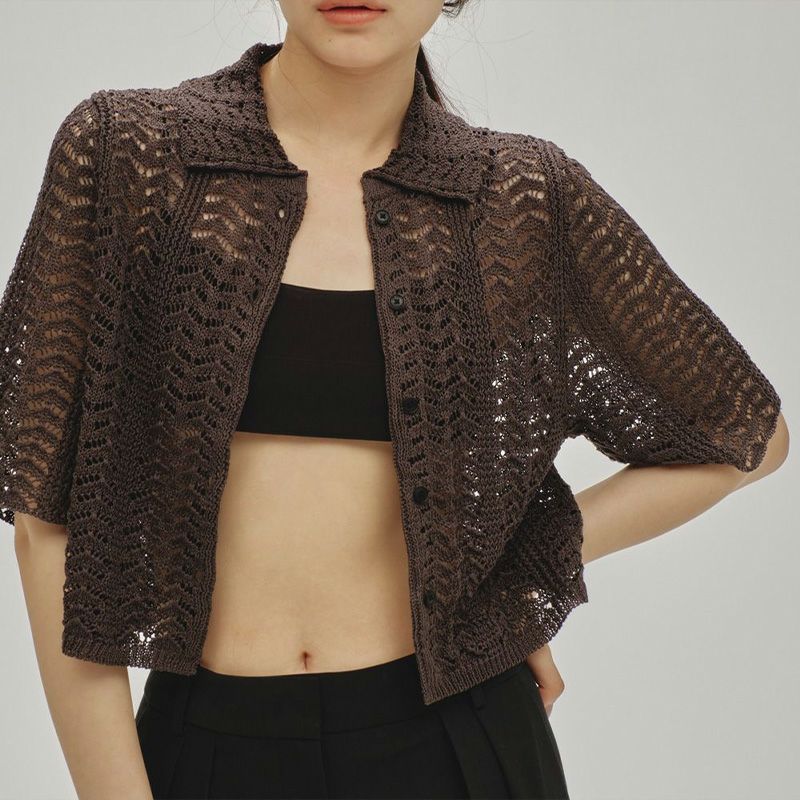 TODAYFUL/トゥデイフル】Lace Knit Shirts(レースニットシャツ