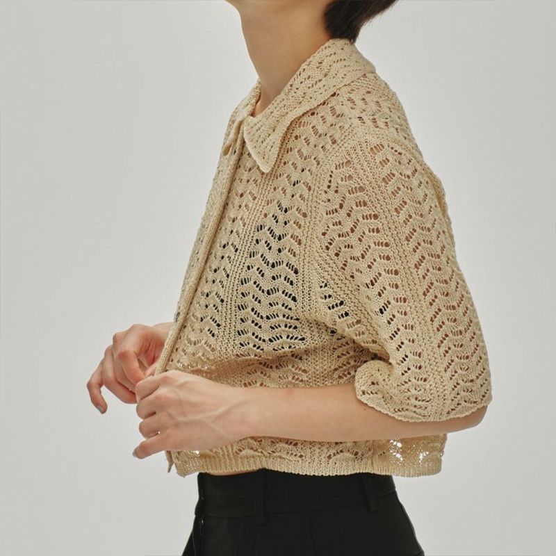 TODAYFUL/トゥデイフル】Lace Knit Shirts(レースニットシャツ)・12510516