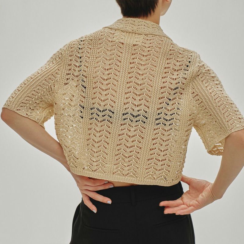 TODAYFUL/トゥデイフル】Lace Knit Shirts(レースニットシャツ